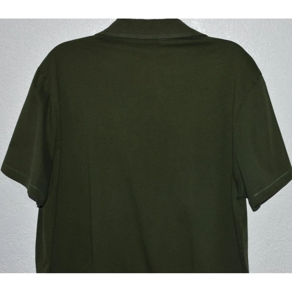 Banana Republic Mens XL Polo Shirt 100% Pima Cotton Olive Green Short Sleeve